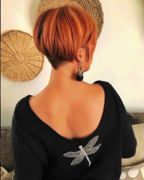 short haircuts with copper color