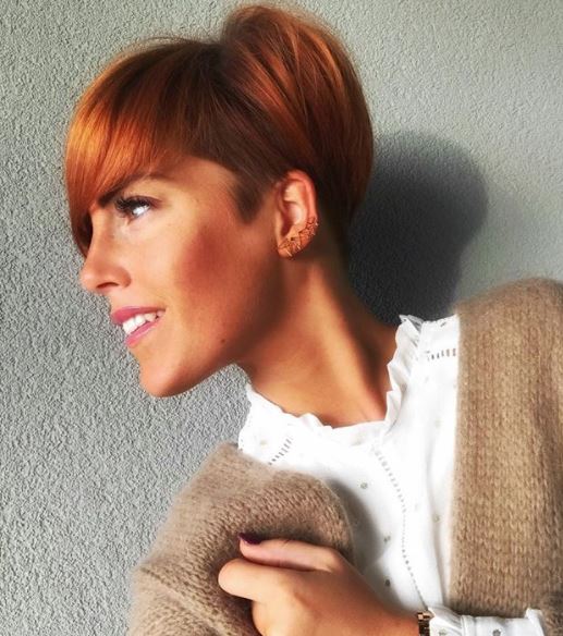 short haircuts with copper color