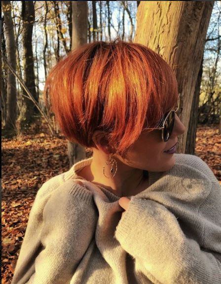 short haircuts with copper color