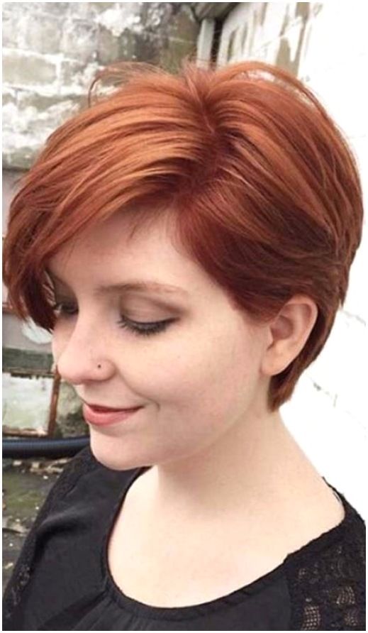 short haircuts with copper color