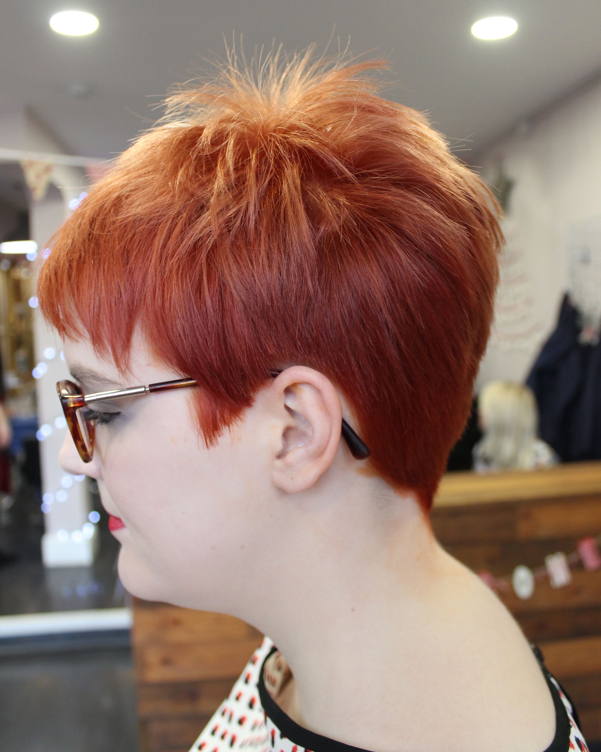 short haircuts with copper color