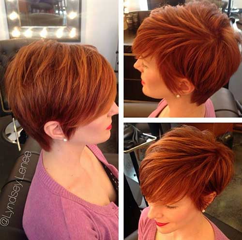 short haircuts with copper color