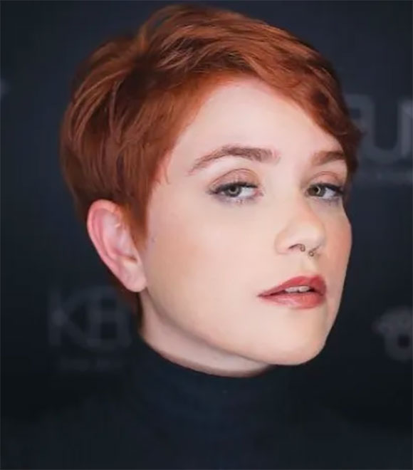 short haircuts with copper color