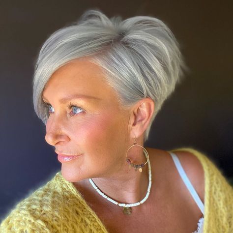short haircut for older women
