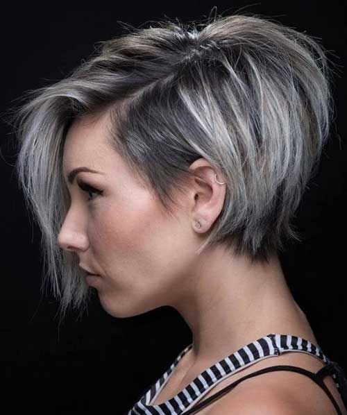 short grey hair