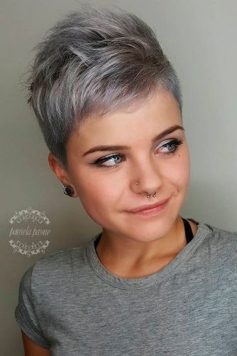 short grey hair