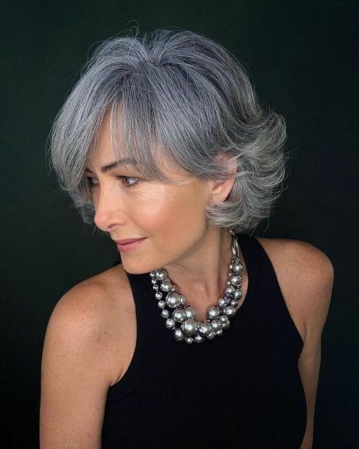 short grey hair