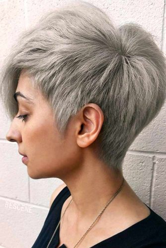short grey hair