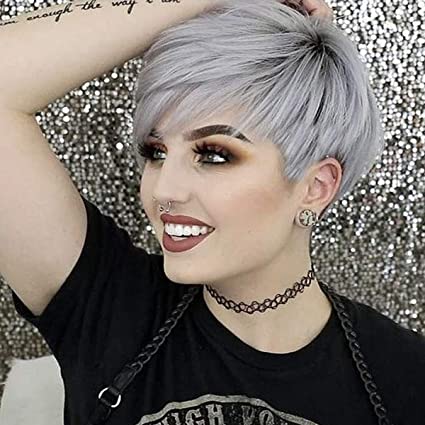 short grey hair