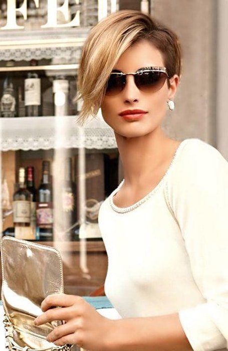 short hairstyle with fringe