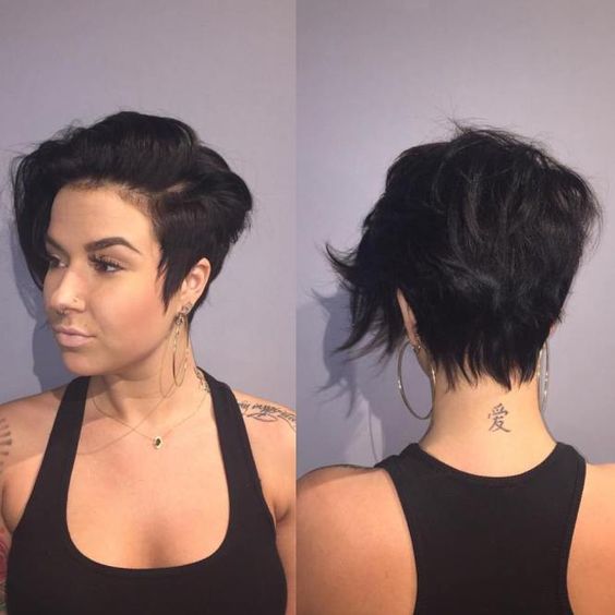 short hairstyle with fringe