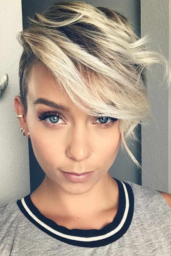 short hairstyle with fringe