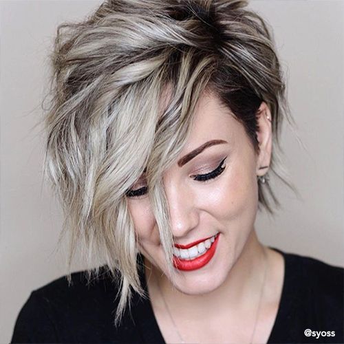 short hairstyle with fringe