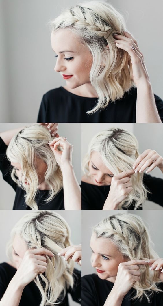 easy braid ideas for short hair