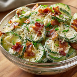 Cucumber Ranch Crack Salad with Garlic-Parmesan Twist