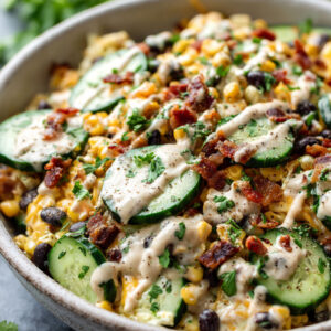 Southwest Bacon Cucumber Bowl