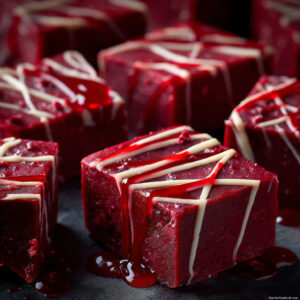 Halloween Bloody Red Velvet Fudge