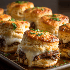 Baked French Dip Biscuits