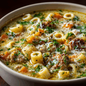 Creamy Parmesan Italian Sausage Soup
