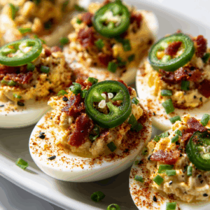 Smoked Jalapeño Popper Deviled Eggs