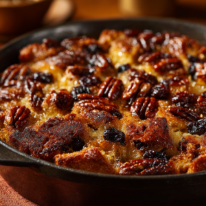 Capirotada (Mexican Bread Pudding) – Extra Pecans and Raisins