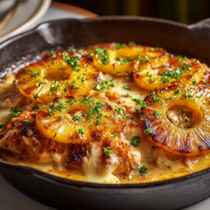 Pineapple Gouda Chicken with Sweet Chili Cream