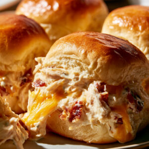 Crack Chicken Sliders on Hawaiian Rolls