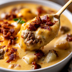 Crockpot Cheeseburger Soup